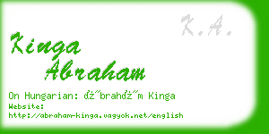 kinga abraham business card